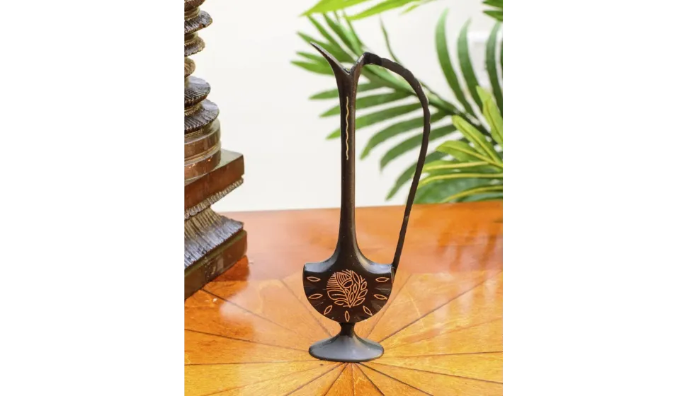 Bidri Craft Curio Antique Pure Royal Hand engraved Bottle