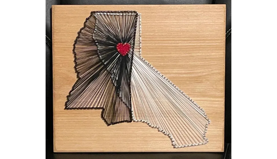 BESTSELLER- Two Overlapping State/Country String Art Sign, Connecting States Countries, 2 State, Wedding, Cotton Anniversary Gift, Realtor